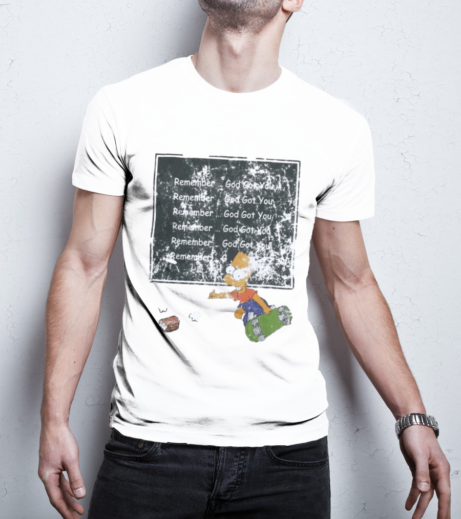 Boneyard Bart Remember God Got You Skateboard T-Shirt