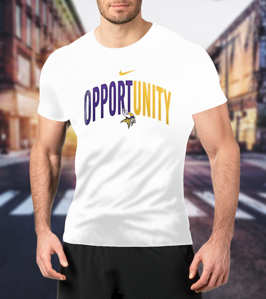 Nike Minnesota Vikings Opportunity Justice Freedom Equity T-Shirt