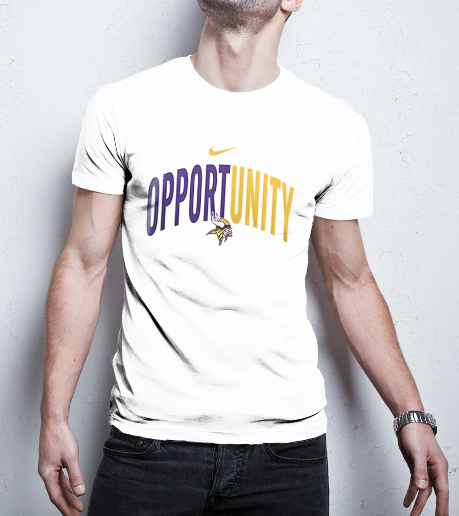 Nike Minnesota Vikings Opportunity Justice Freedom Equity T-Shirt