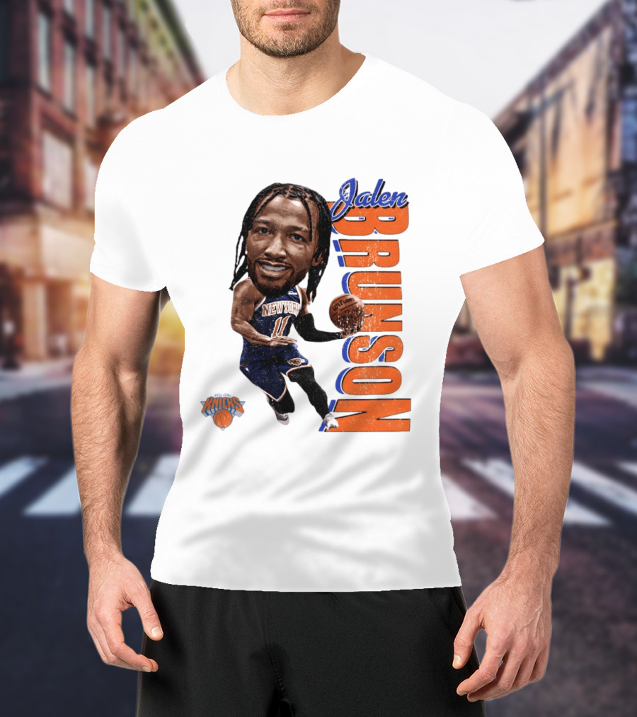 Jalen Brunson New York Knicks Basketball Caricature NBA Knicks T-Shirt