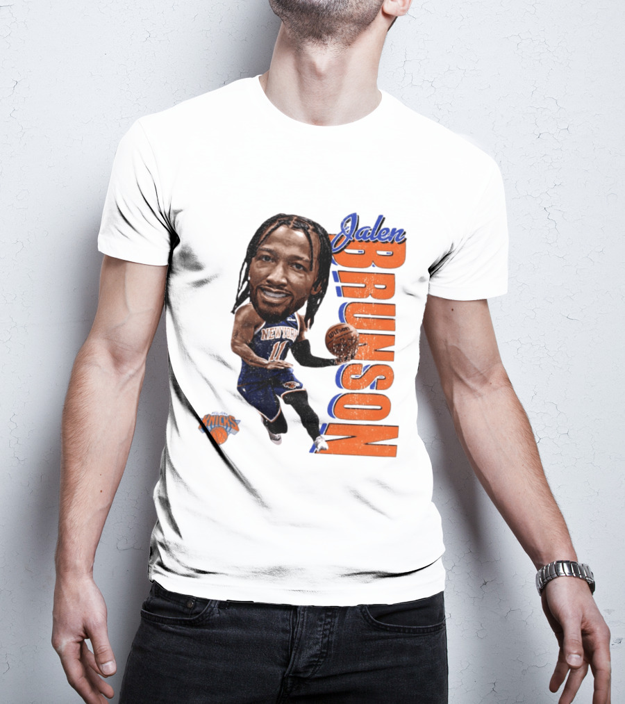 Jalen Brunson New York Knicks Basketball Caricature NBA Knicks T-Shirt
