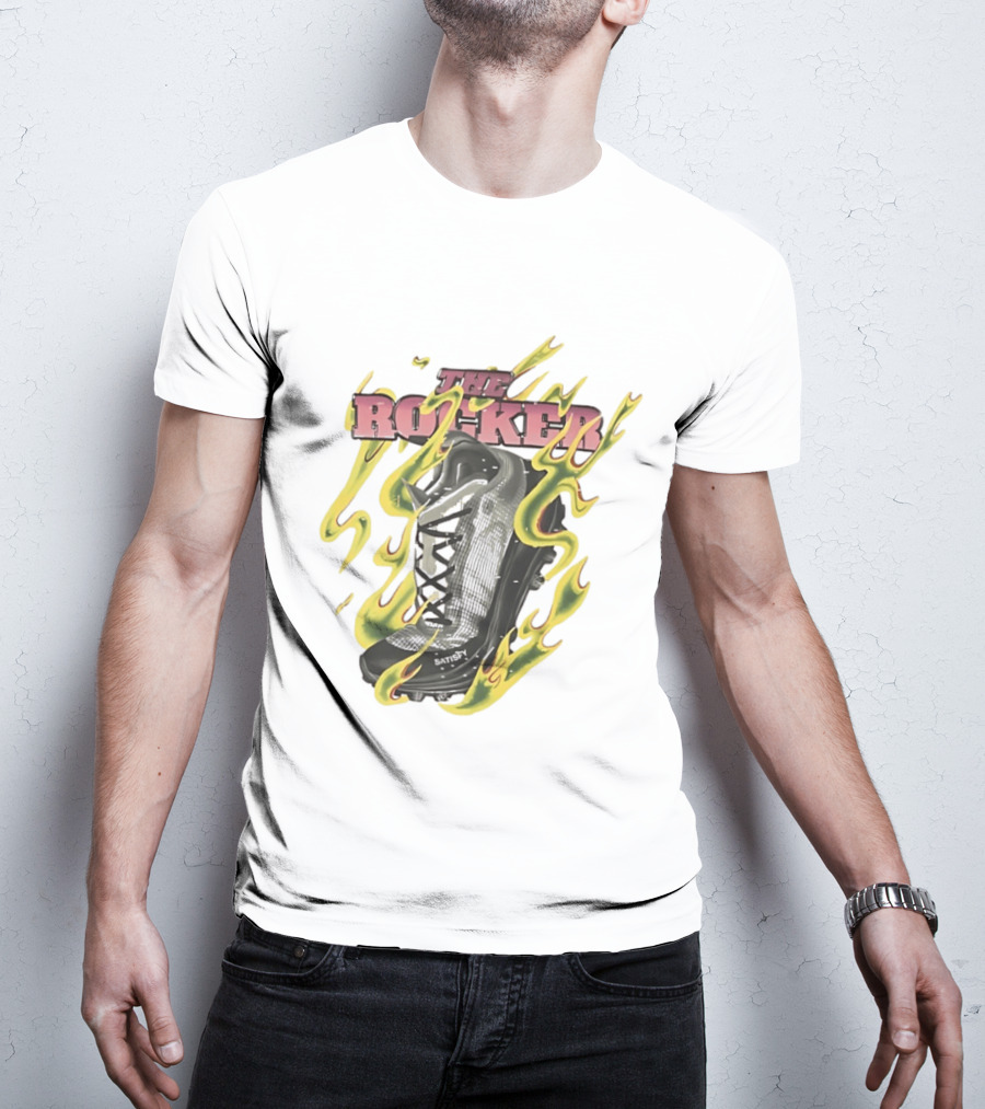 The Rocker Satisfy Running Original Trailblazer Flame Boot T-Shirt