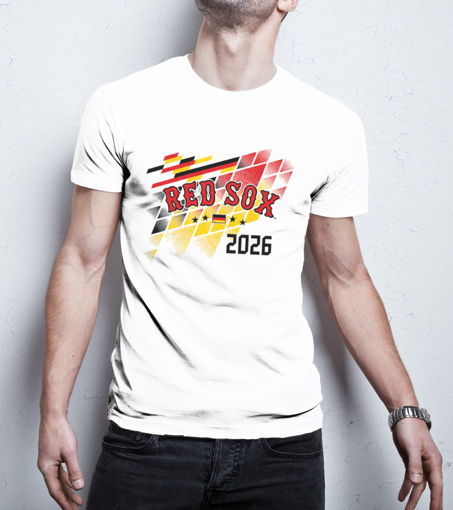 Red Sox 2026 German Celebration With Flag And Stars T-Shirt