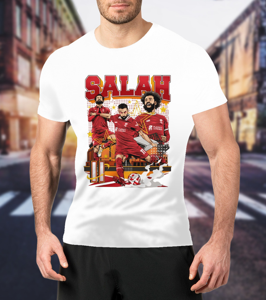 Mohamed Salah Liverpool FC Planet Euphoria Premier League T-Shirt