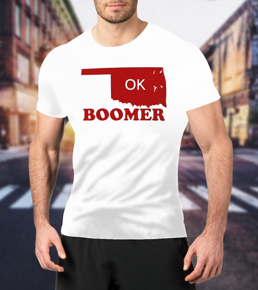 Oklahoma State OK Boomer Map T-Shirt