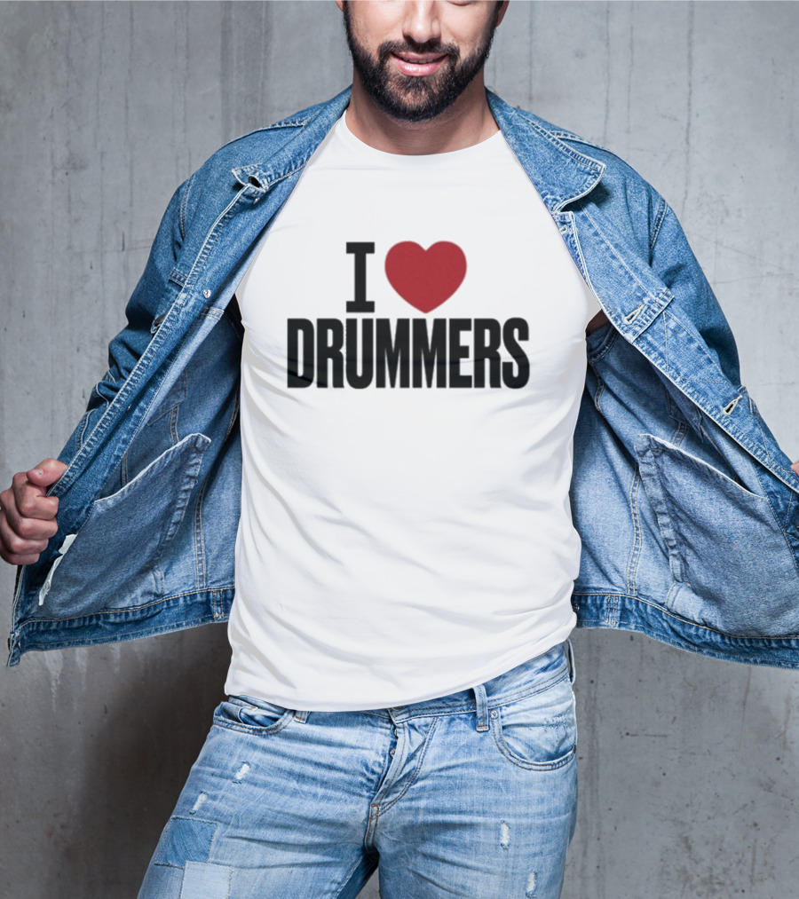 G Flip I Heart Drummers T-Shirt