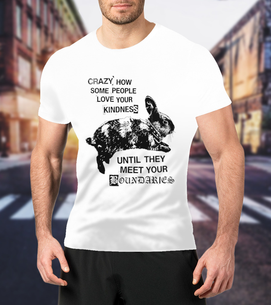 Rabbit Crazy How Some People Love Your Kindness Until They Meet Your Boundaries T-Shirt