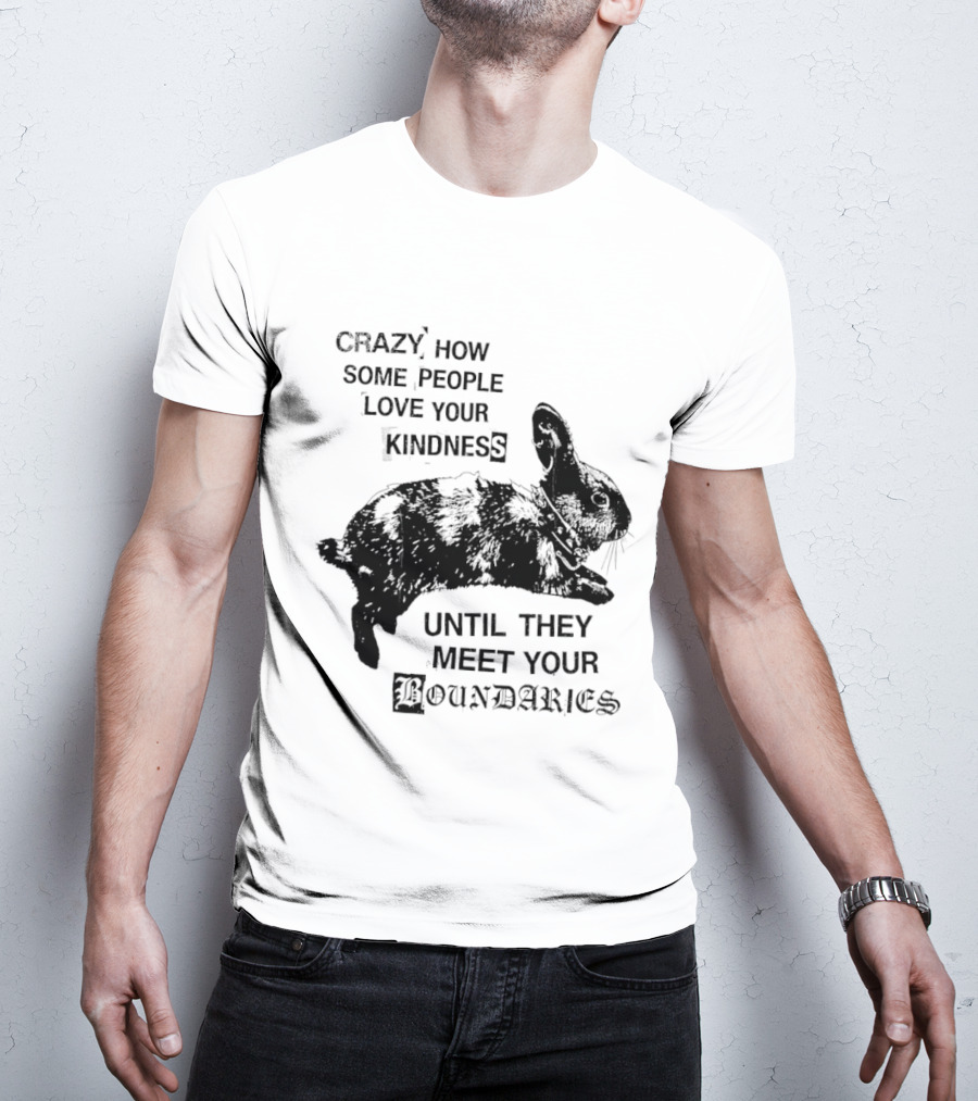 Rabbit Crazy How Some People Love Your Kindness Until They Meet Your Boundaries T-Shirt