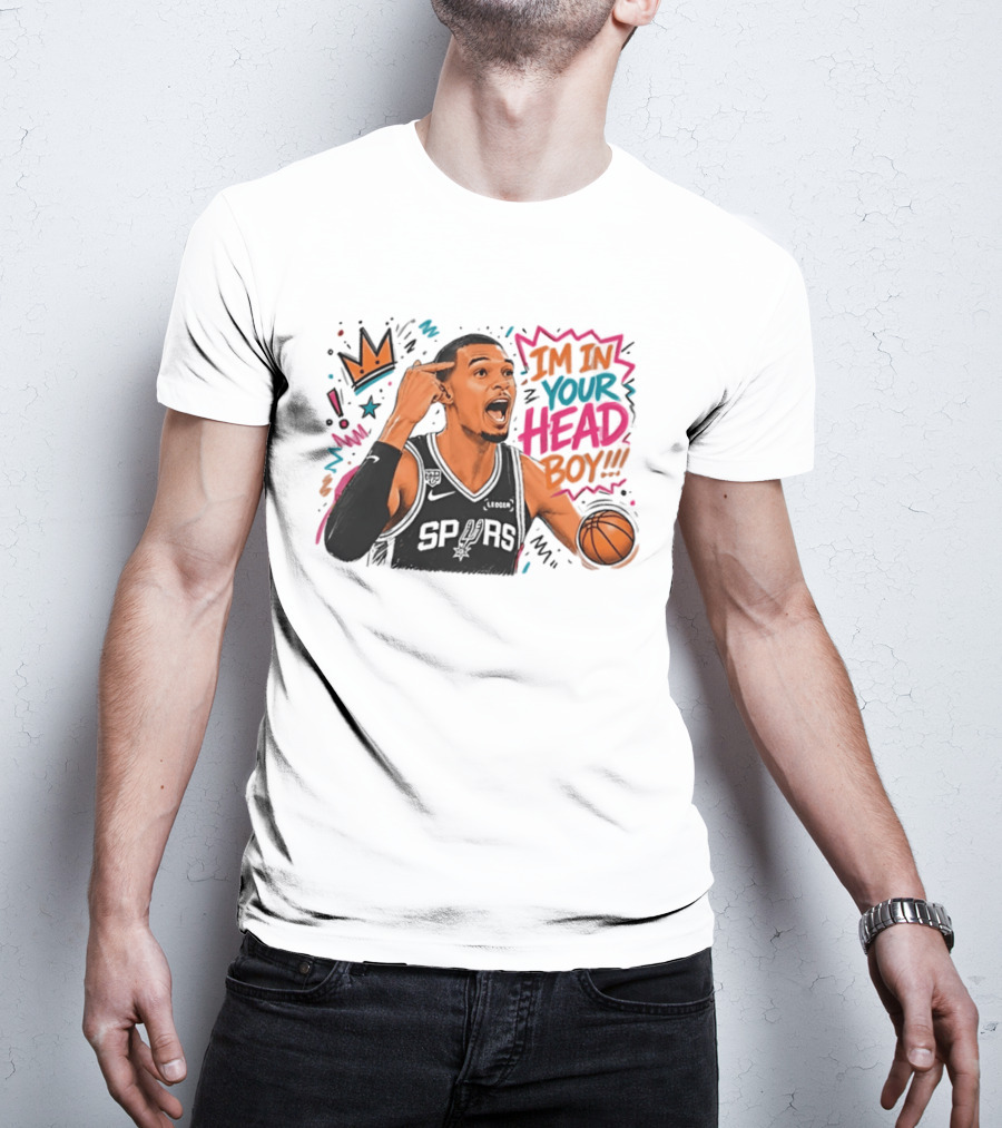 San Antonio Spurs Victor Wembanyama I'm In Your Head Boy Basketball Star T-Shirt