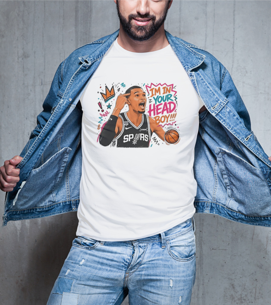 San Antonio Spurs Victor Wembanyama I'm In Your Head Boy Basketball Star T-Shirt