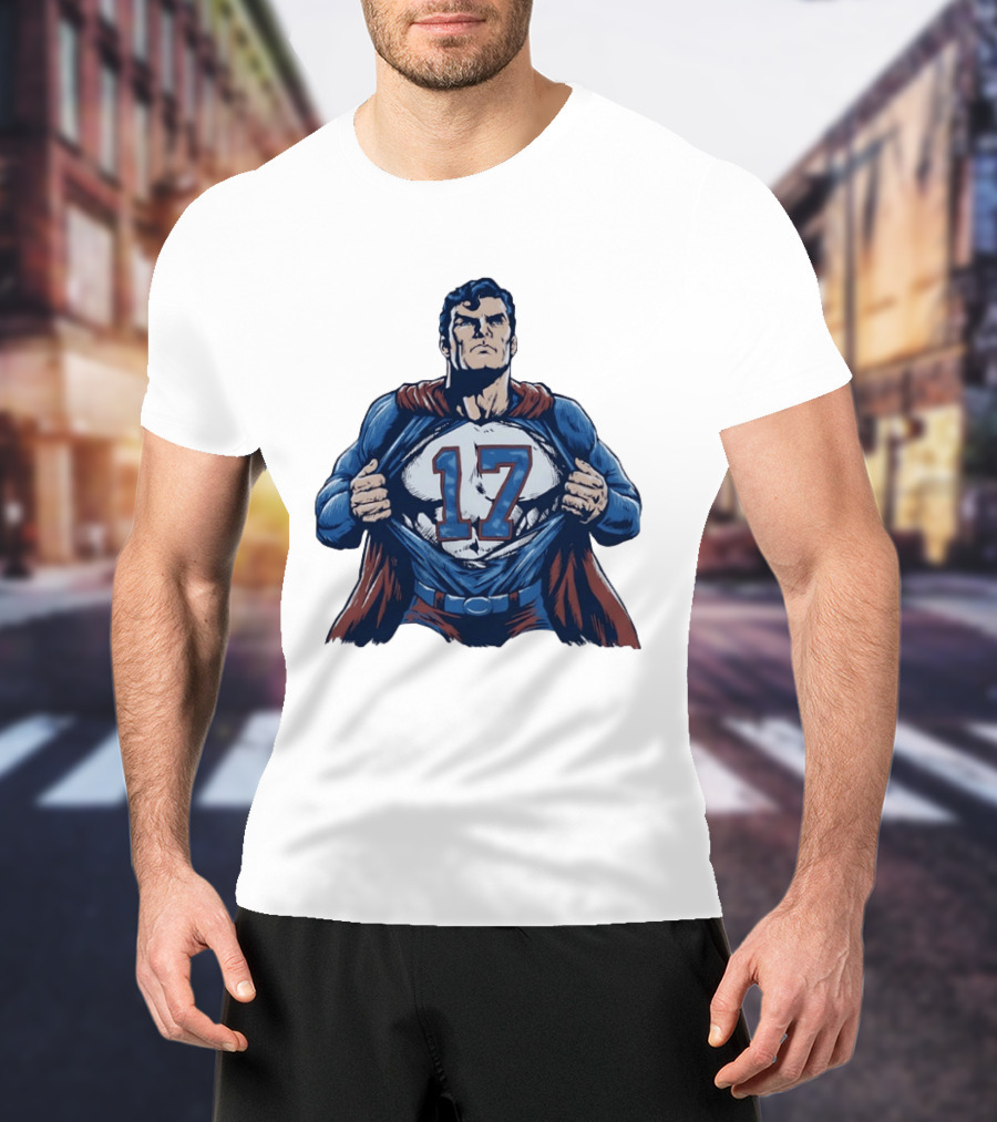 Superman Secret Identity 17 Josh Allen Buffalo Bills T-Shirt