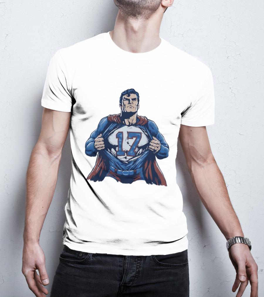 Superman Secret Identity 17 Josh Allen Buffalo Bills T-Shirt