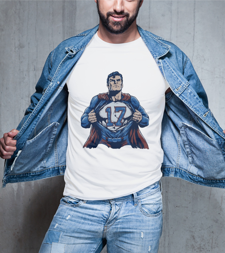 Superman Secret Identity 17 Josh Allen Buffalo Bills T-Shirt