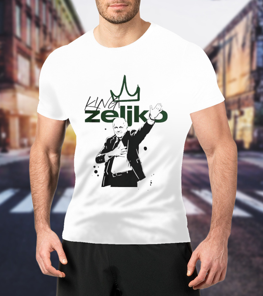 King Zeljko Obradovic Legendary Coach Iconography T-Shirt