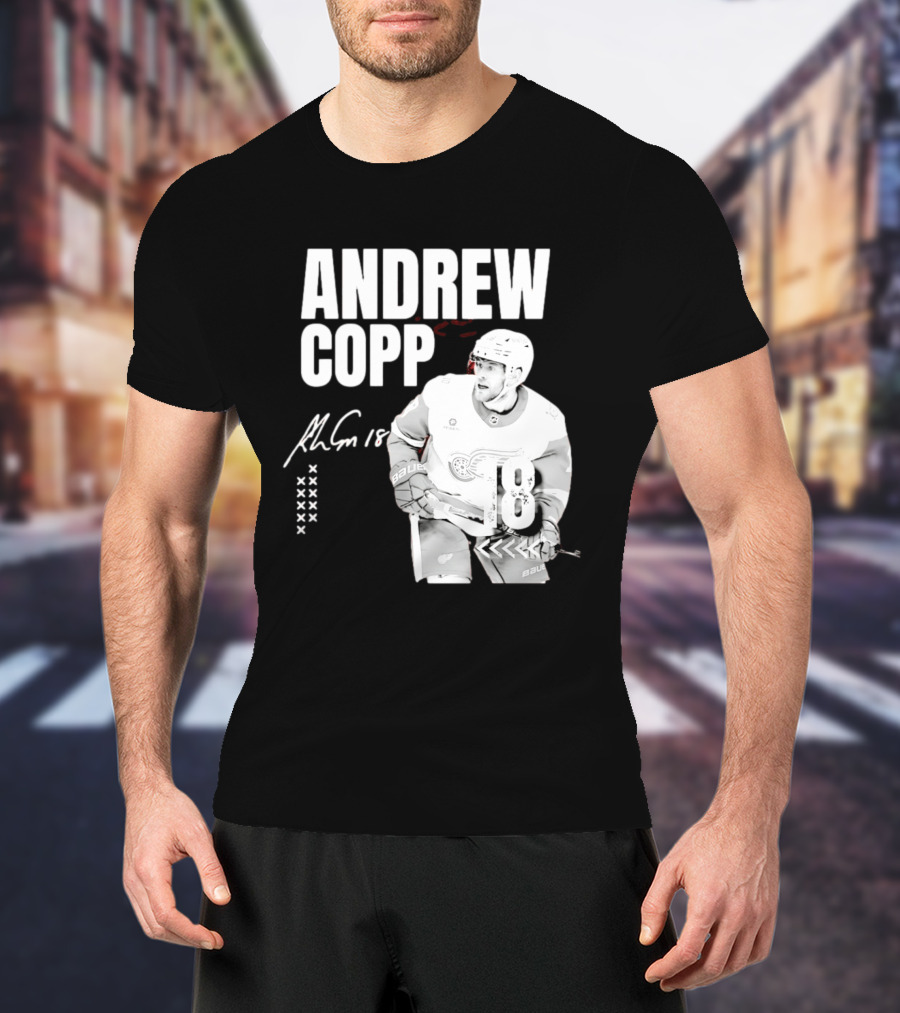 Andrew Copp Detroit Red Wings 18 NHL Hockey Player Signature Jersey T-Shirt