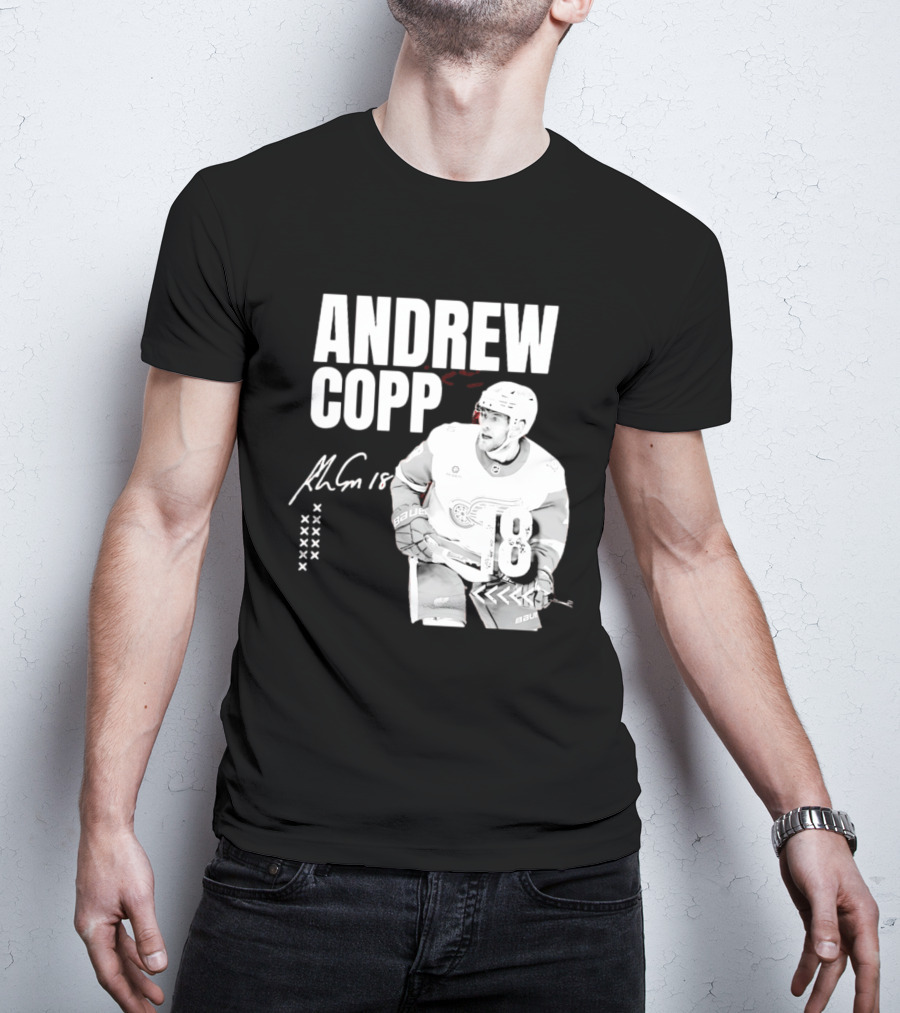 Andrew Copp Detroit Red Wings 18 NHL Hockey Player Signature Jersey T-Shirt