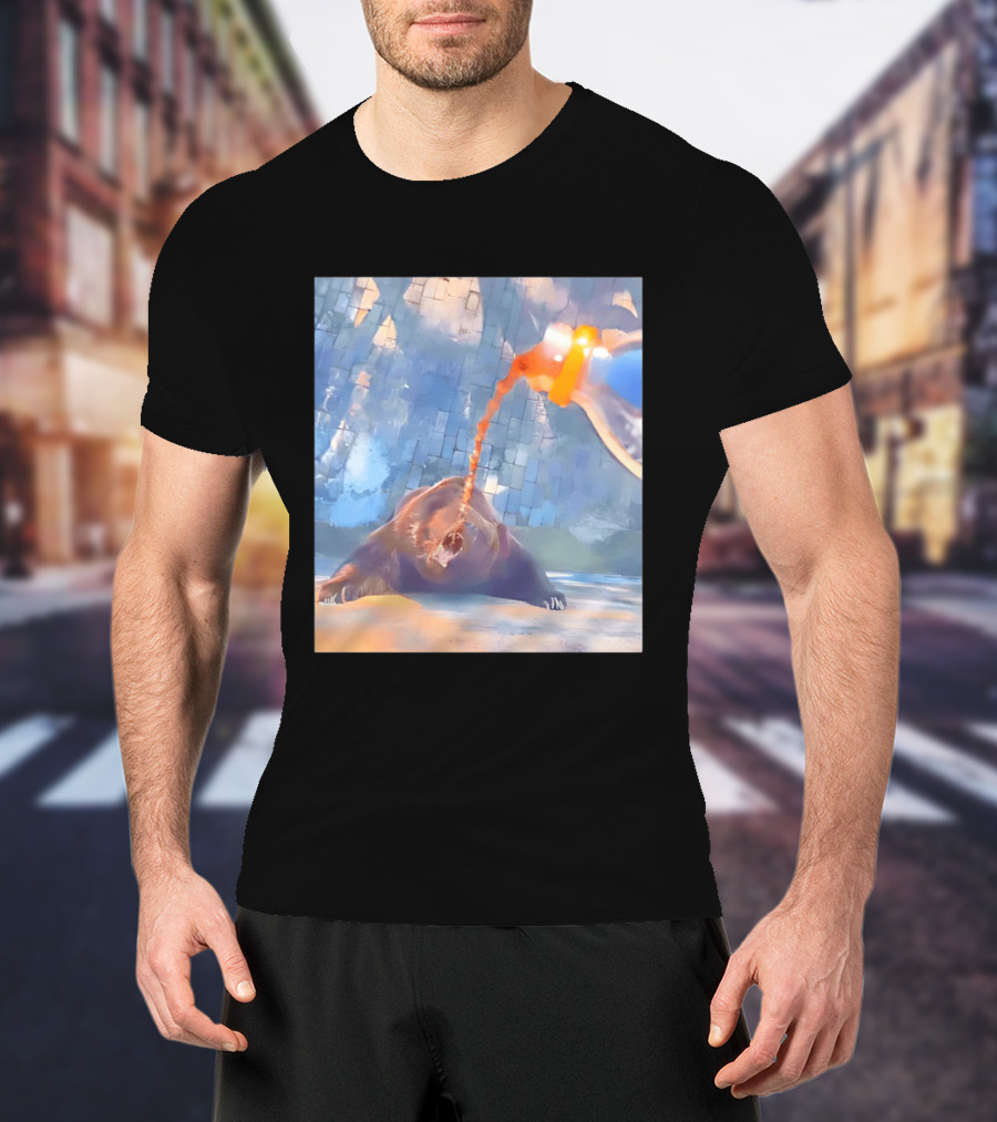 Bear Cola Bottle Wildlife Nature Animal Beverage Refreshment Zoo T-Shirt