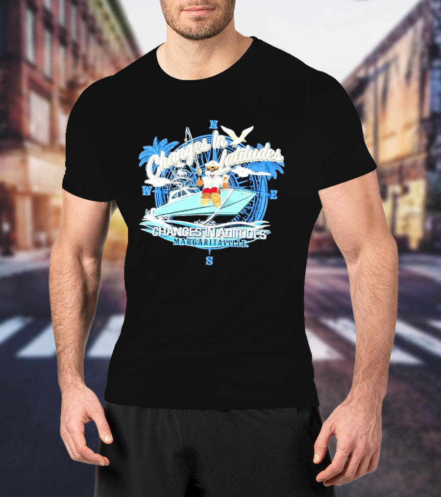 Buc Ee's Margaritaville Changes In Latitudes Tropical Boat Adventure T-Shirt