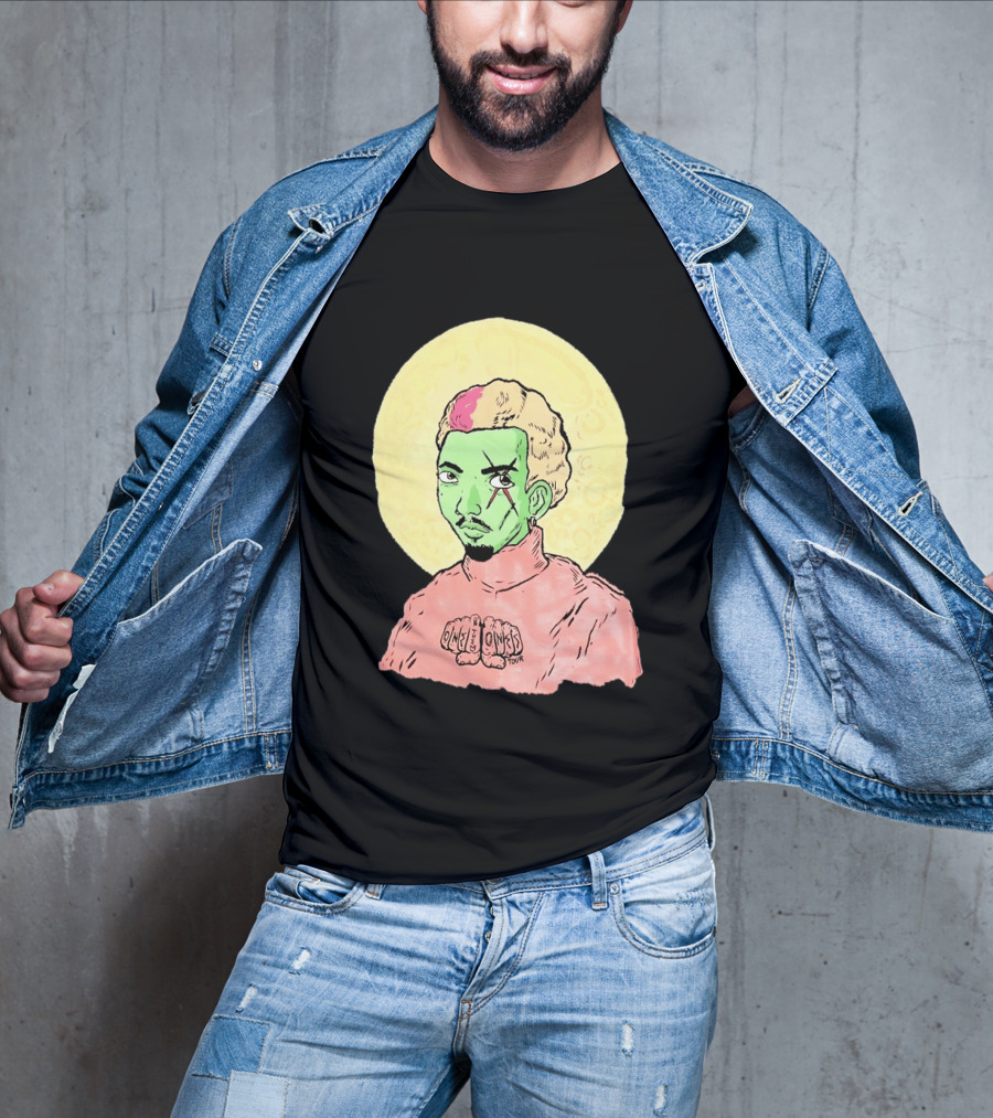 Chris Brown One Of Them Ones Tour 2026 Green Face Pink Hair Halo T-Shirt