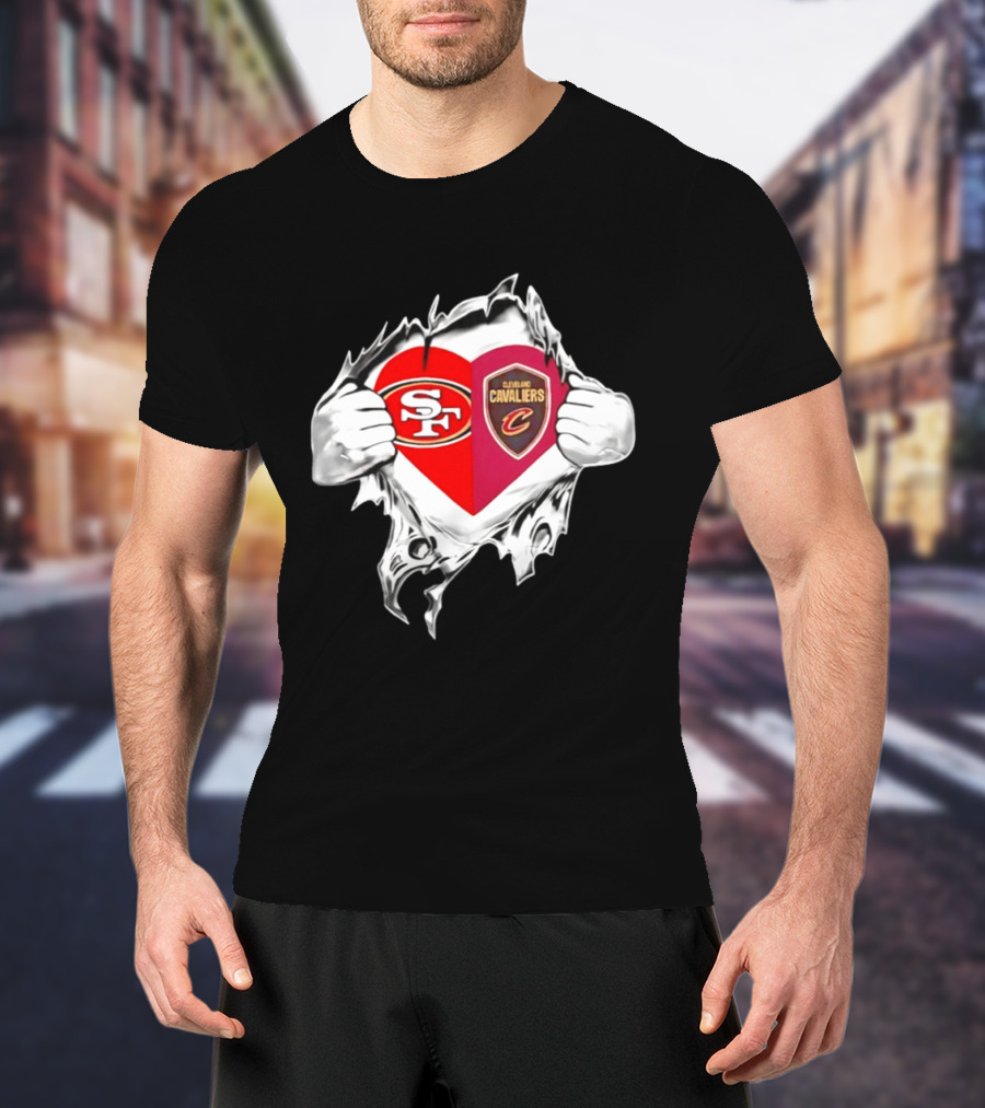 Cleveland Cavaliers And San Francisco 49ers Heartfelt Passion T-Shirt