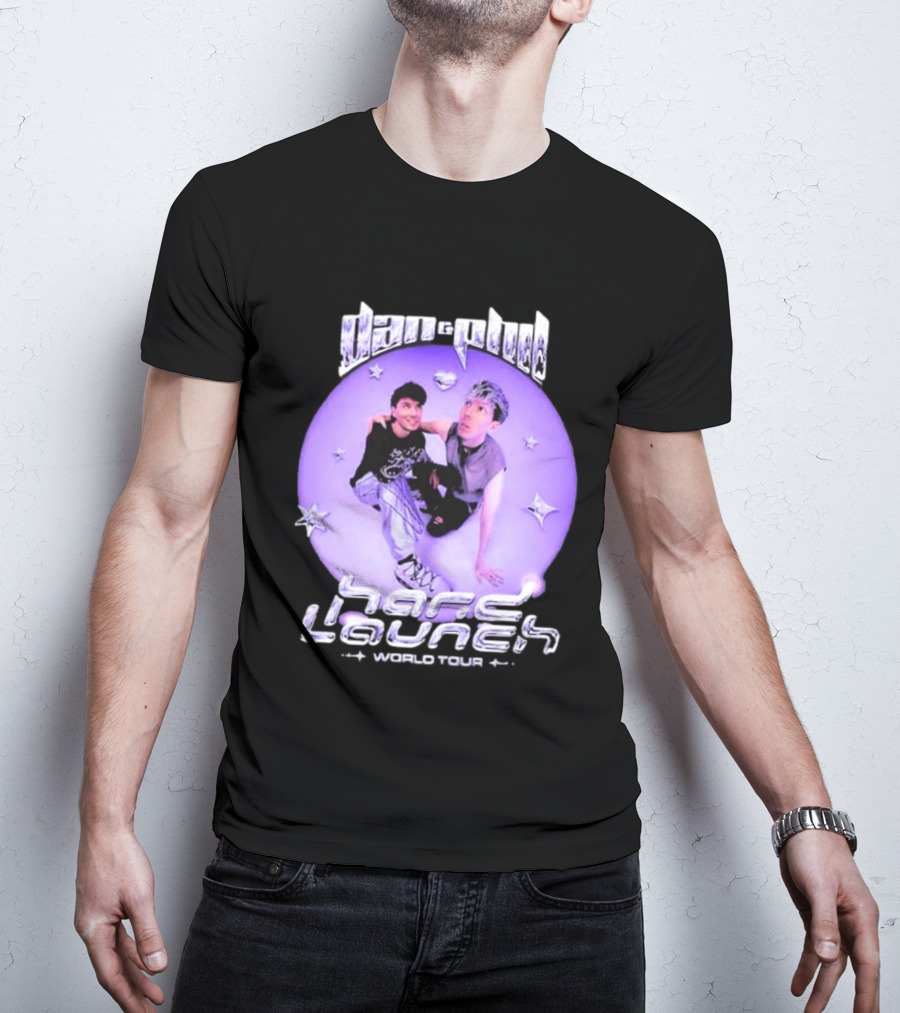 Dan And Phil Hard Launch World Tour 2026 2027 Purple Circle Star T-Shirt