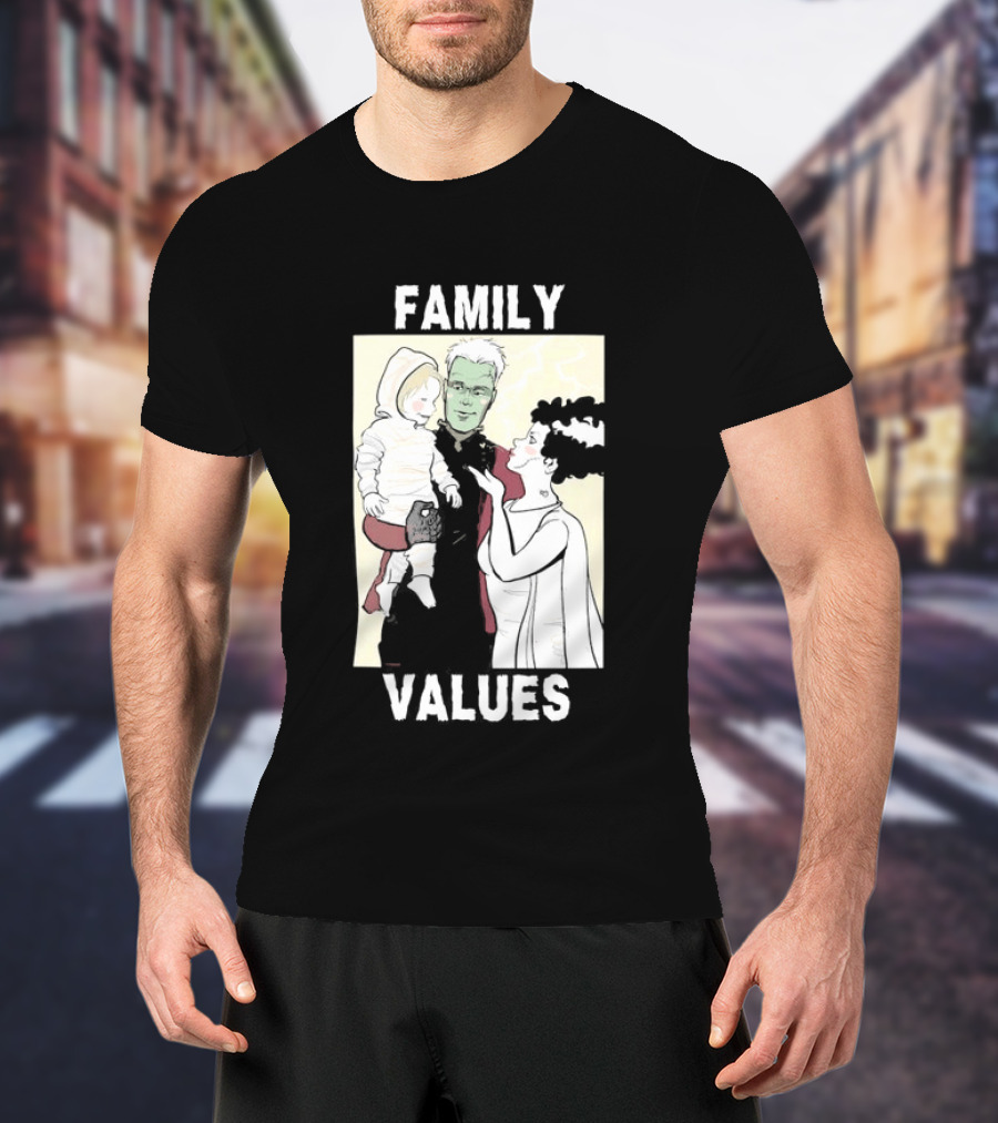Family Values Halloween 2026 Ghostly Family T-Shirt