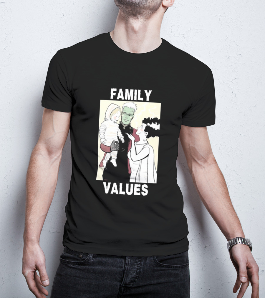 Family Values Halloween 2026 Ghostly Family T-Shirt