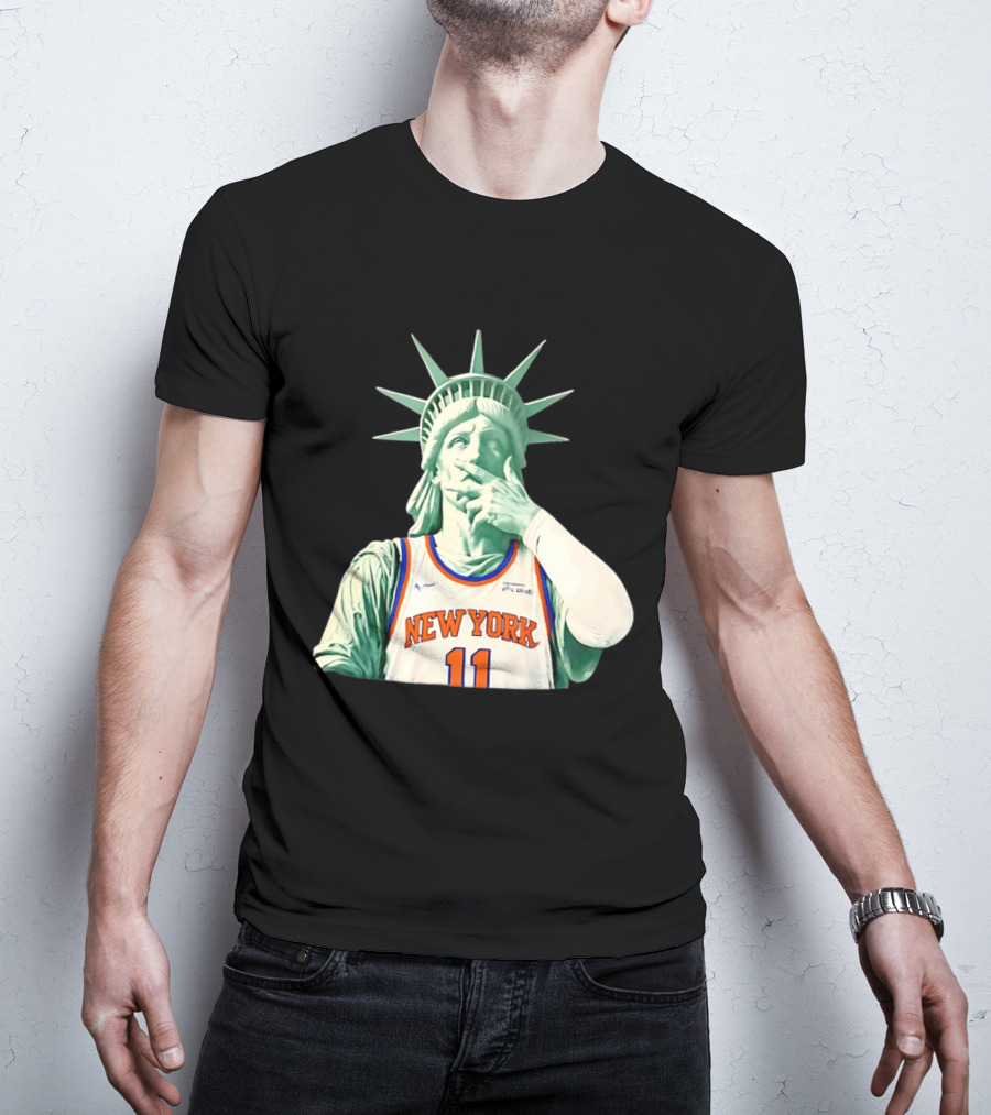 New York Knicks Statue Of Liberty Number 11 Jalen Brunson 2026 T-Shirt