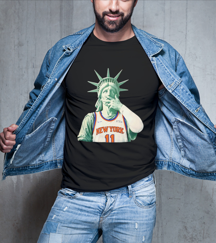 New York Knicks Statue Of Liberty Number 11 Jalen Brunson 2026 T-Shirt