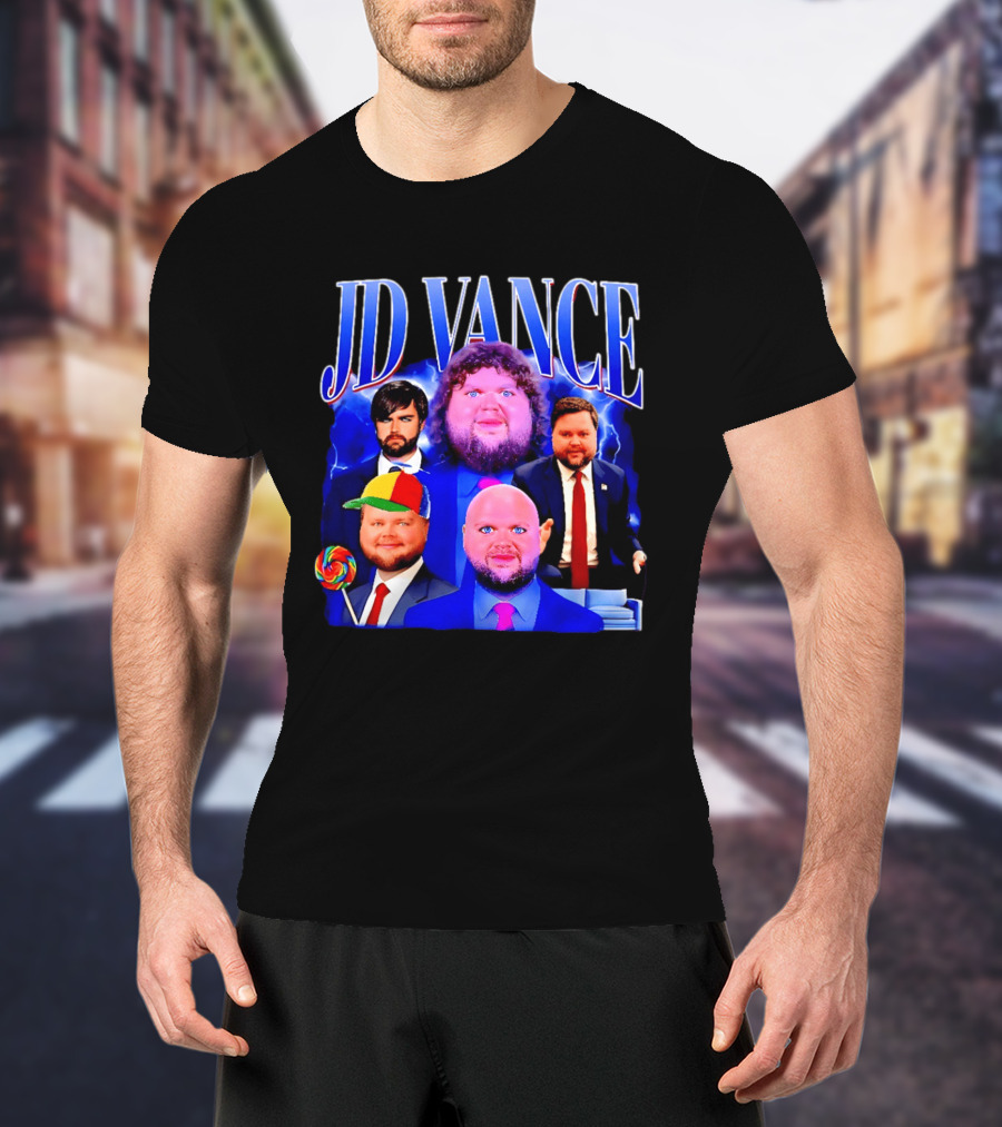 JD Vance Meme Collage Satire Politician Lollipop T-Shirt