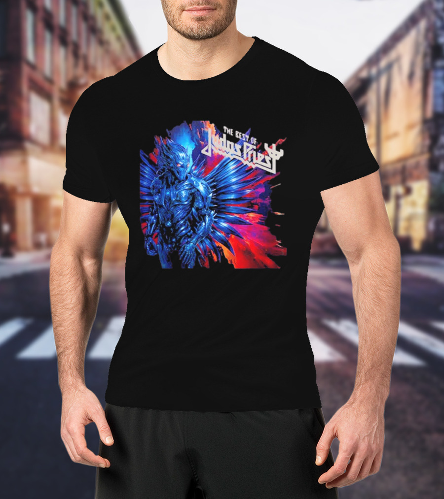 Judas Priest The Best Of 2026 New Album Robotic Blue Warrior T-Shirt