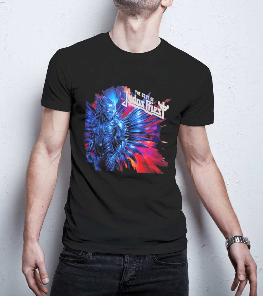 Judas Priest The Best Of 2026 New Album Robotic Blue Warrior T-Shirt