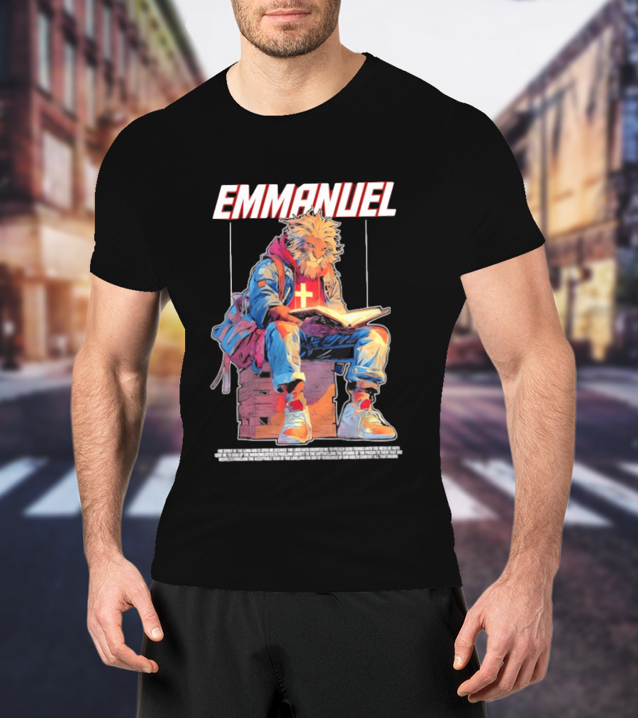 Emmanuel The Spirit Of The Lord God Is Upon Me Lion Reading To Comfort All That Mourn T-Shirt