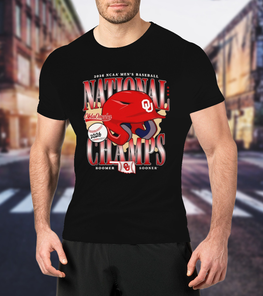 2026 NCAA Men's Baseball National Champs Oklahoma Sooners OklaOmaha Boomer T-Shirt