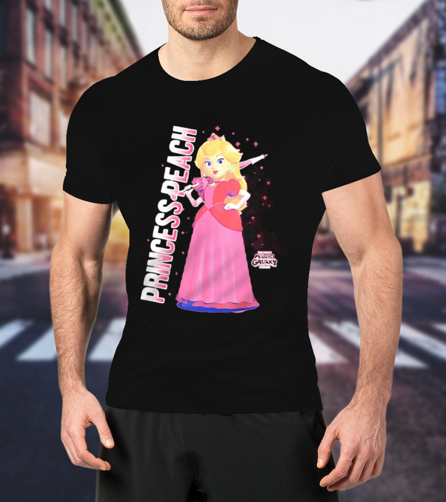Super Mario Galaxy Movie Princess Peach Colorful Adventure T-Shirt