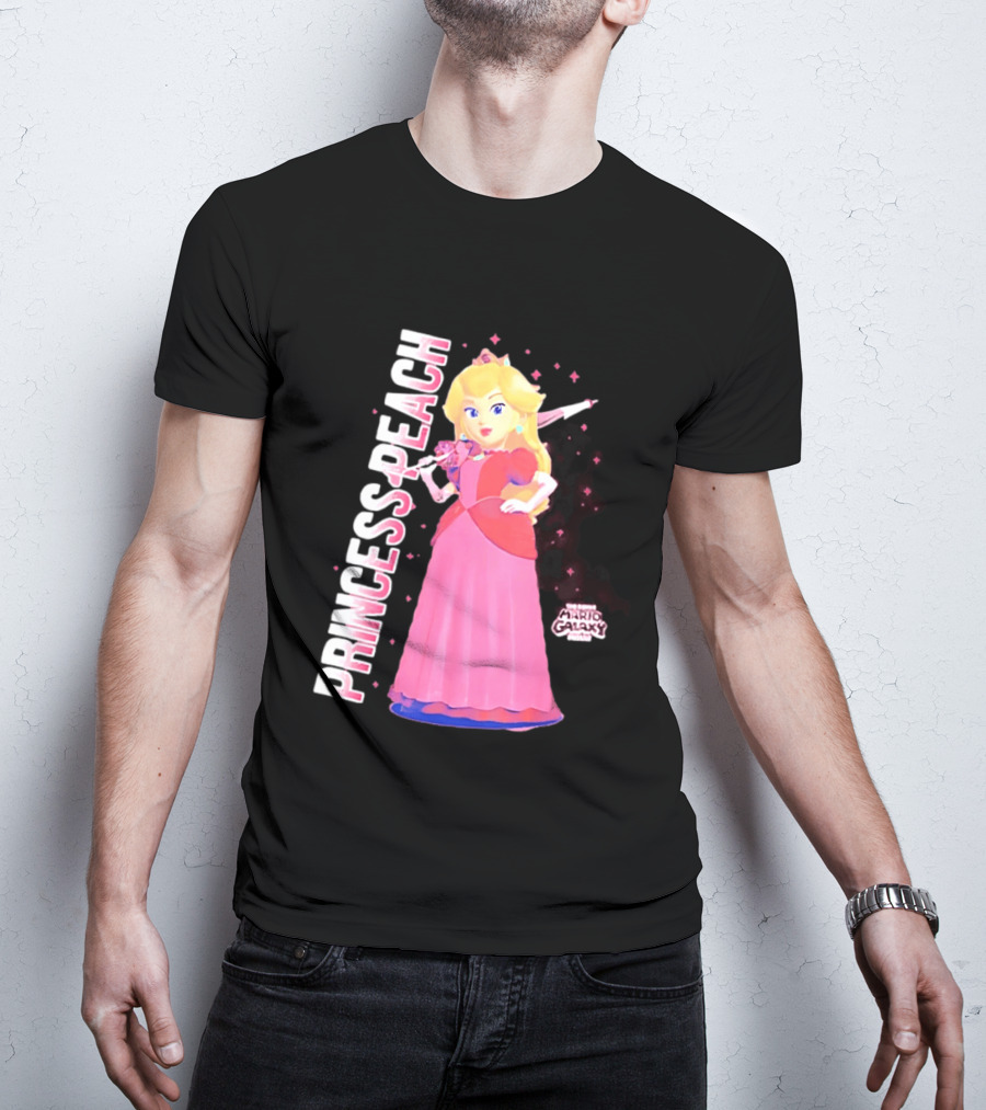 Super Mario Galaxy Movie Princess Peach Colorful Adventure T-Shirt
