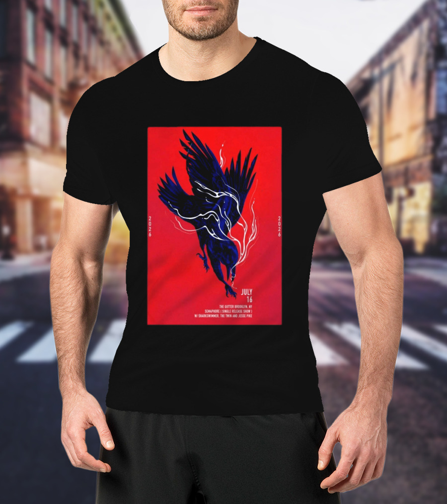 Semaphore Single Release Show The Gutter Brooklyn NY July 16 2026 With Sharkswimmer Jesse Pike T-Shirt