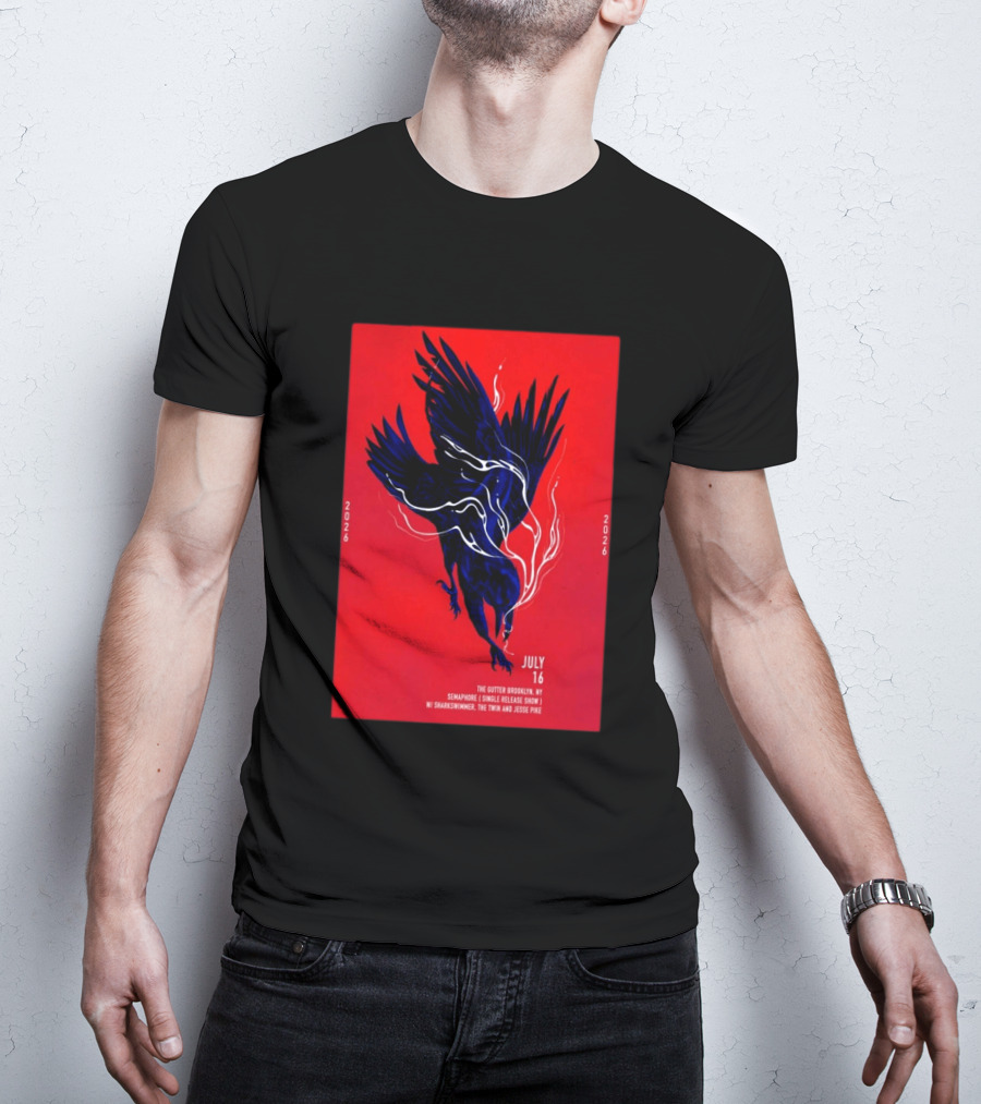 Semaphore Single Release Show The Gutter Brooklyn NY July 16 2026 With Sharkswimmer Jesse Pike T-Shirt