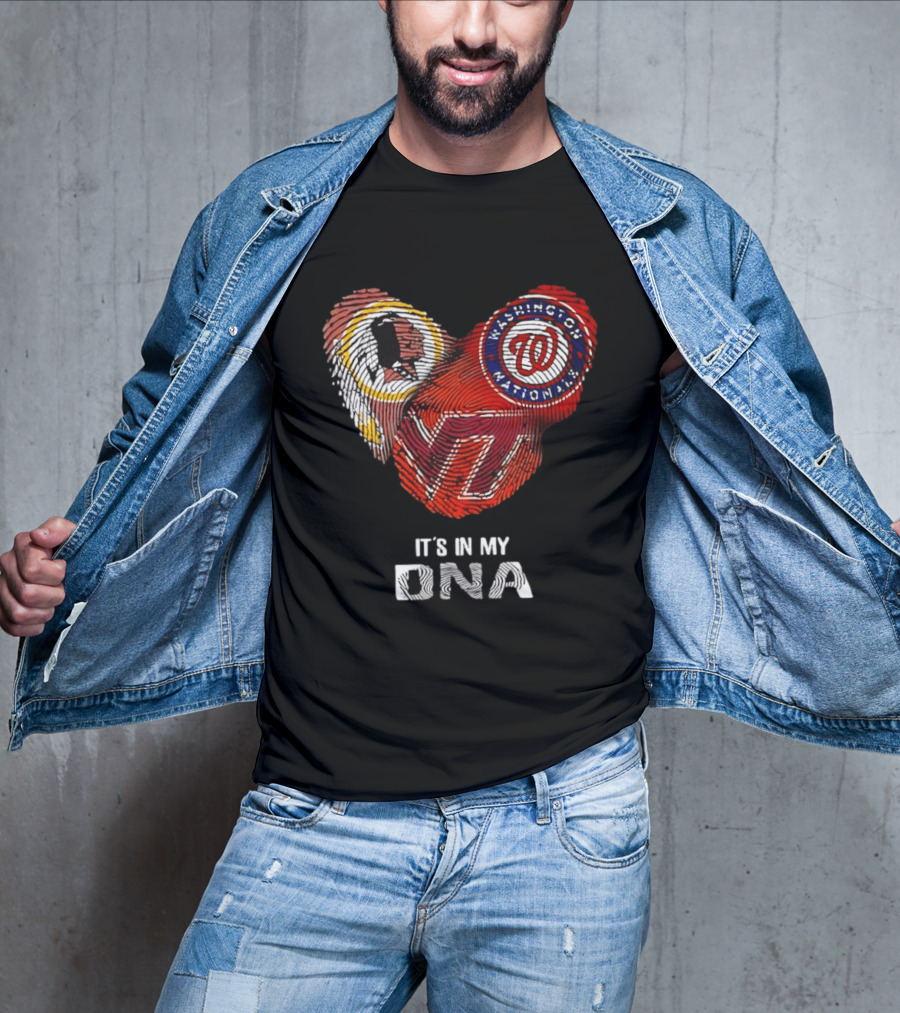 Washington Nationals Redskins Virginia Tech Hokies It's In My DNA T-Shirt