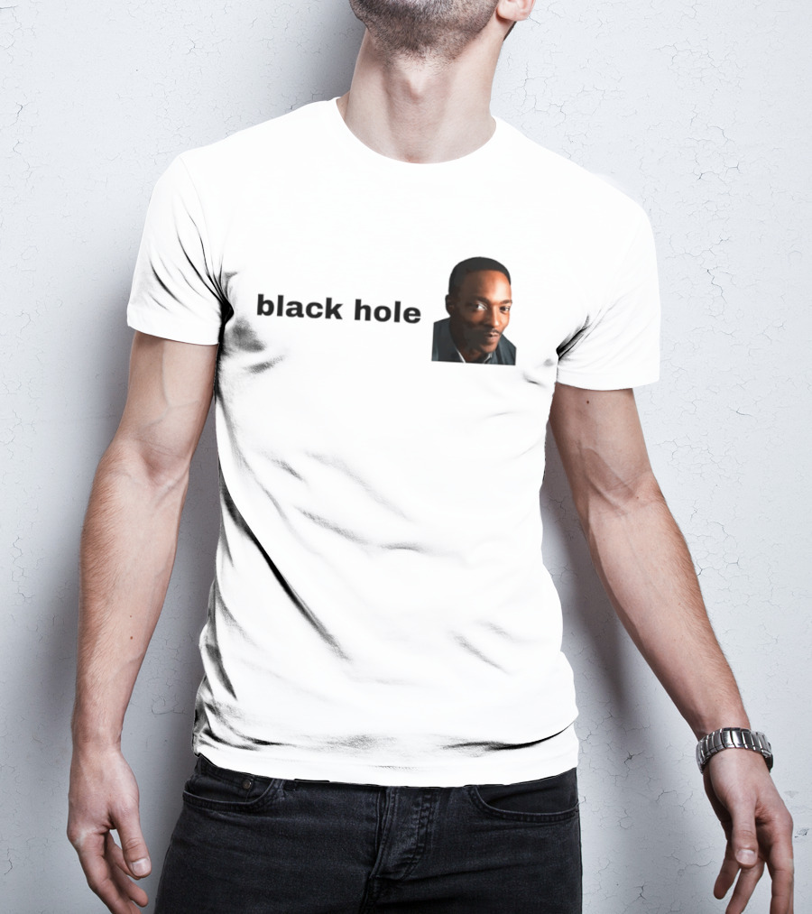Black Hole Anthony Mackie Face T-Shirt
