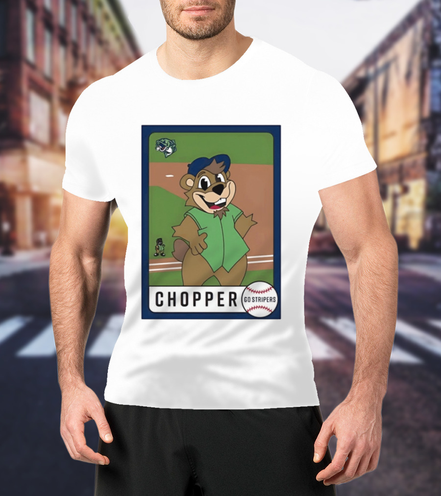 Chopper Gwinnett Stripers Baseball Card Go Stripers T-Shirt