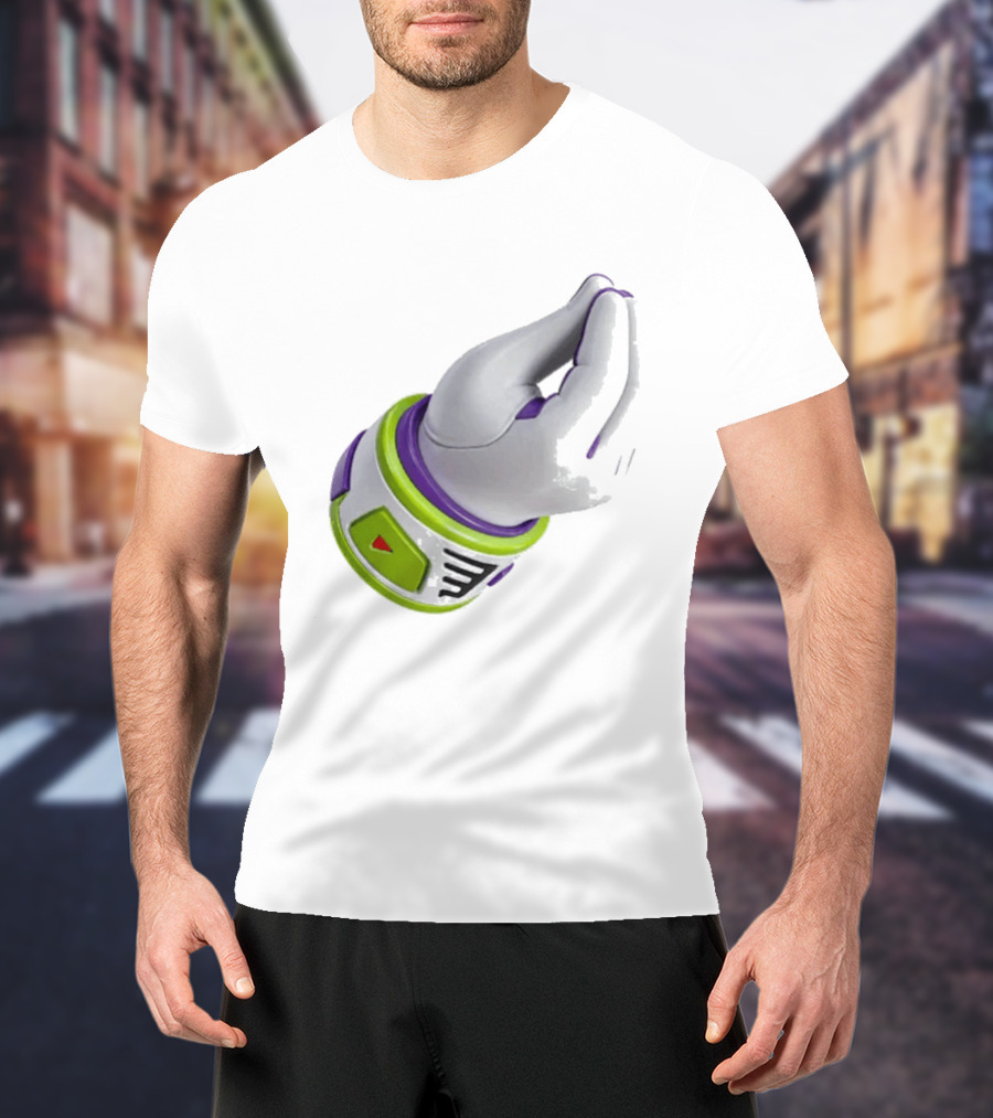 Buzz's Italian Hand Gesture Spacesuit Sleeve T-Shirt