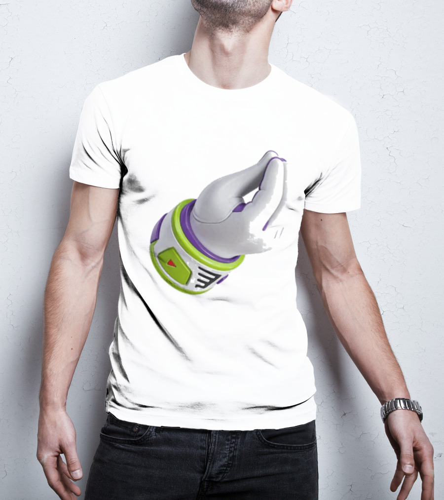 Buzz's Italian Hand Gesture Spacesuit Sleeve T-Shirt