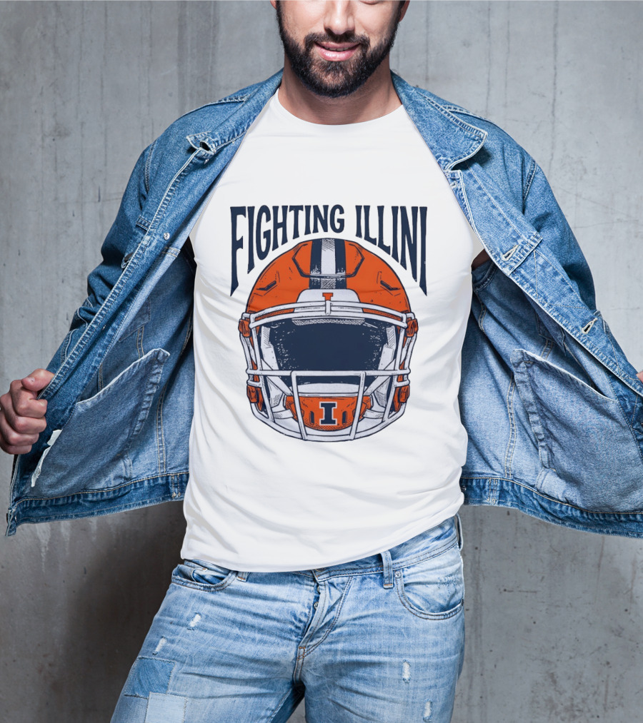 Fighting Illini Football Helmet Illinois T-Shirt