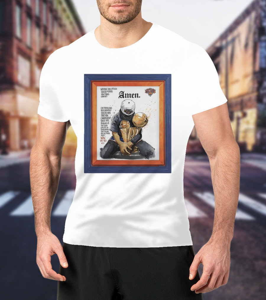 Saturday June 15 2026 Knicks Spurs NBA Finals Game 6 Amen Knicks Win First NBA Championship Since 1973 Win 4 90 47 T-Shirt