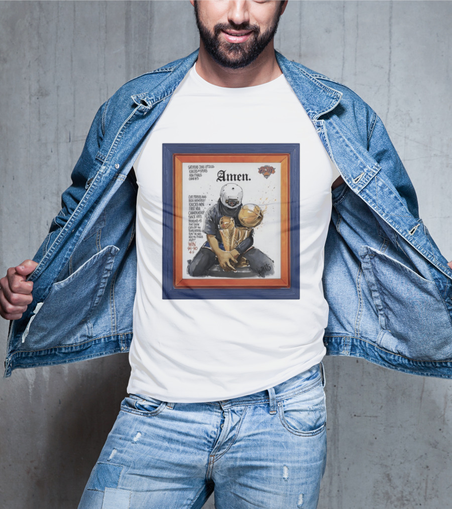 Saturday June 15 2026 Knicks Spurs NBA Finals Game 6 Amen Knicks Win First NBA Championship Since 1973 Win 4 90 47 T-Shirt