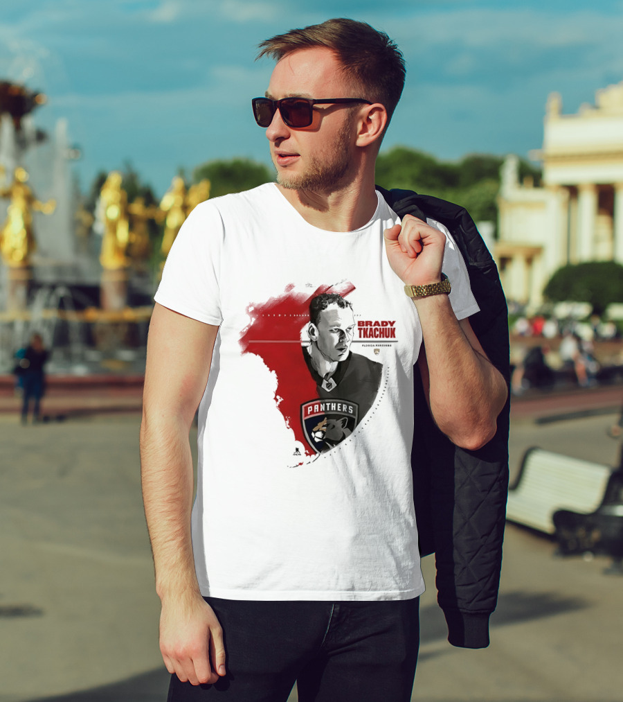 Florida Panthers Brady Tkachuk Portrait State Of Florida T-Shirt