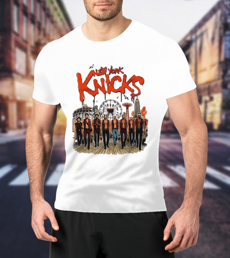 New York Knicks The Warriors Coney Island Gang Ferris Wheel Empire State Building T-Shirt