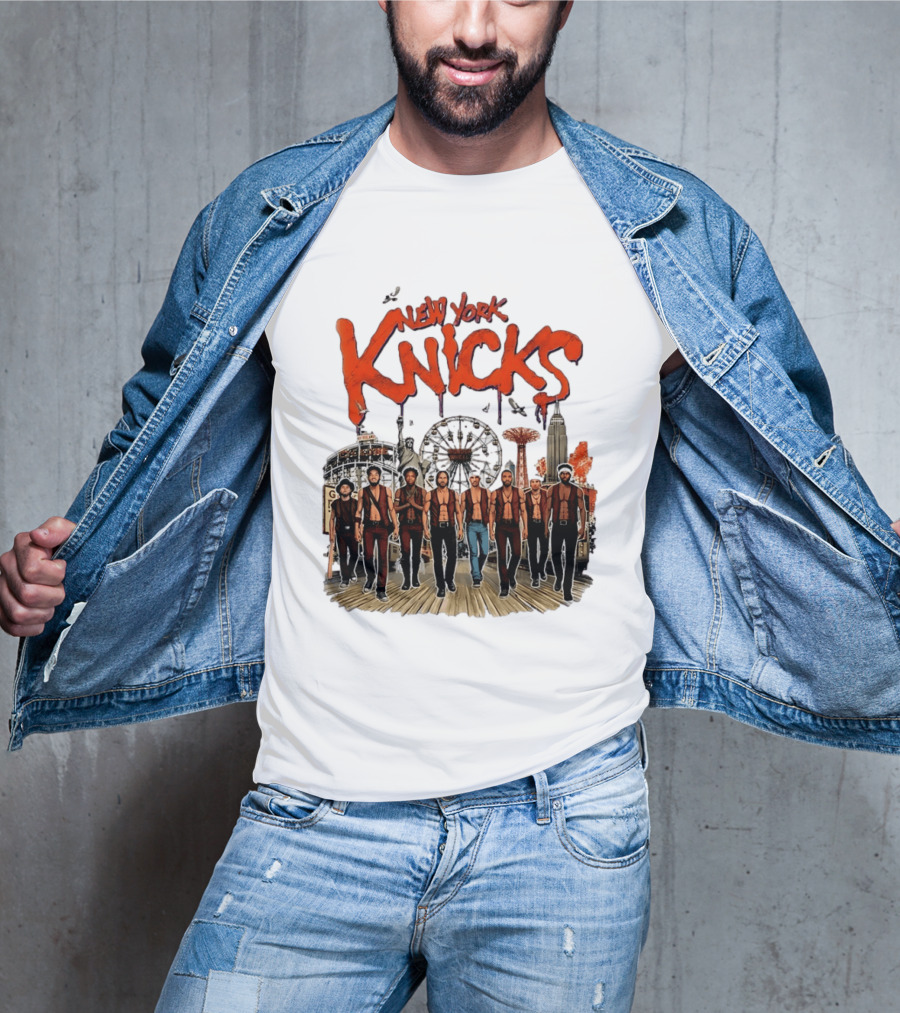 New York Knicks The Warriors Coney Island Gang Ferris Wheel Empire State Building T-Shirt