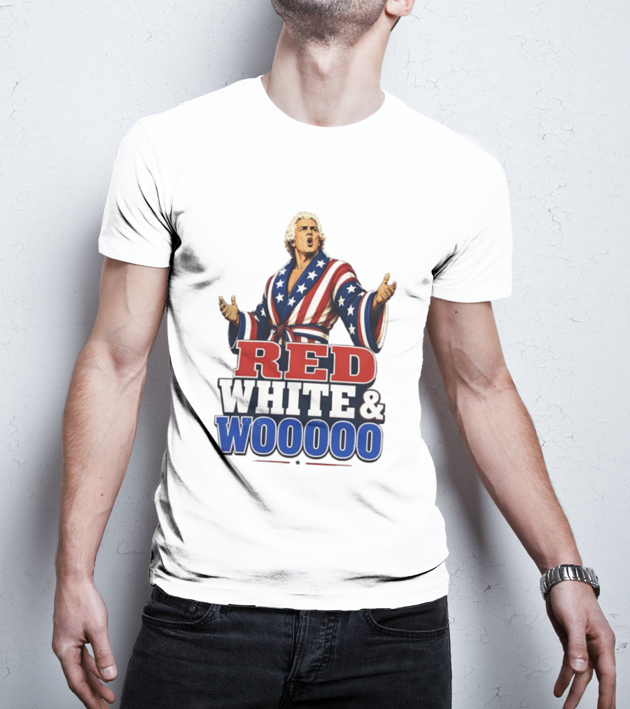 Ric Flair Red White And Woooo USA Wrestling Legend 4th Of July Celebration T-Shirt